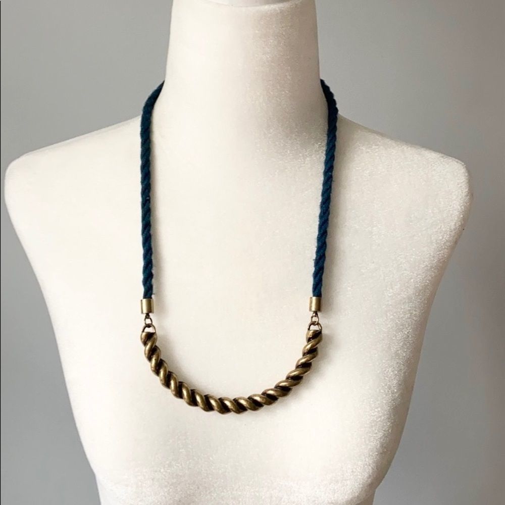 Madewell marine collar rope & bronze tone necklace